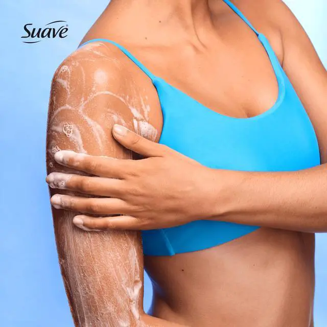 Alt view image 2 of 6 - Suave Strawberry Delight Exfoliating Body Wash & Scrub with Glycerin & Vitamin E, Sulfate-Free Hydrating Cleanser for Soft, Smooth Skin, 18 fl oz