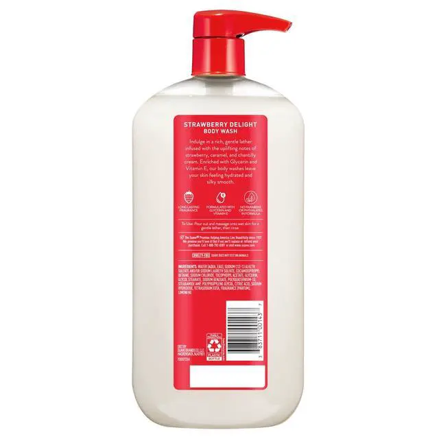 Alt view image 6 of 6 - Suave Strawberry Delight Uplifting Body Wash, with Glycerin & Vitamin E, 30 fl oz Pump