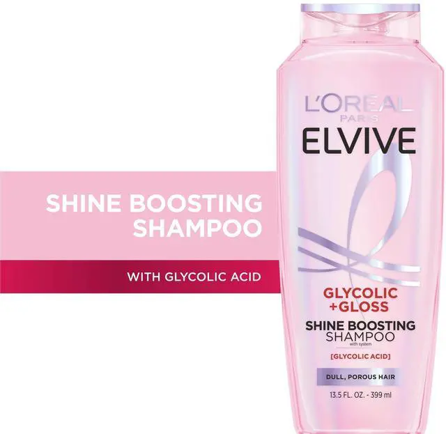Alt view image 6 of 6 - L'Oreal Paris Elvive Glycolic Gloss Shine Enhancing Shampoo, 13.5 fl oz