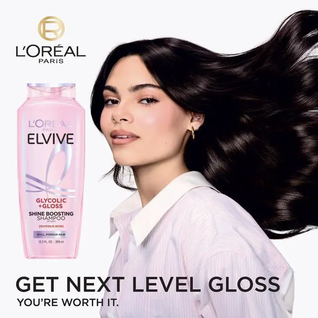 Alt view image 5 of 6 - L'Oreal Paris Elvive Glycolic Gloss Shine Enhancing Shampoo, 13.5 fl oz