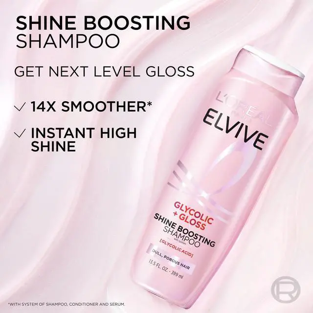 Alt view image 3 of 6 - L'Oreal Paris Elvive Glycolic Gloss Shine Enhancing Shampoo, 13.5 fl oz