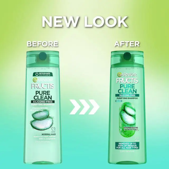 Alt view image 6 of 6 - Garnier Fructis Pure Clean Purifying Shampoo with Vitamins B3 & B6, All Hair Types, 12.5 fl oz
