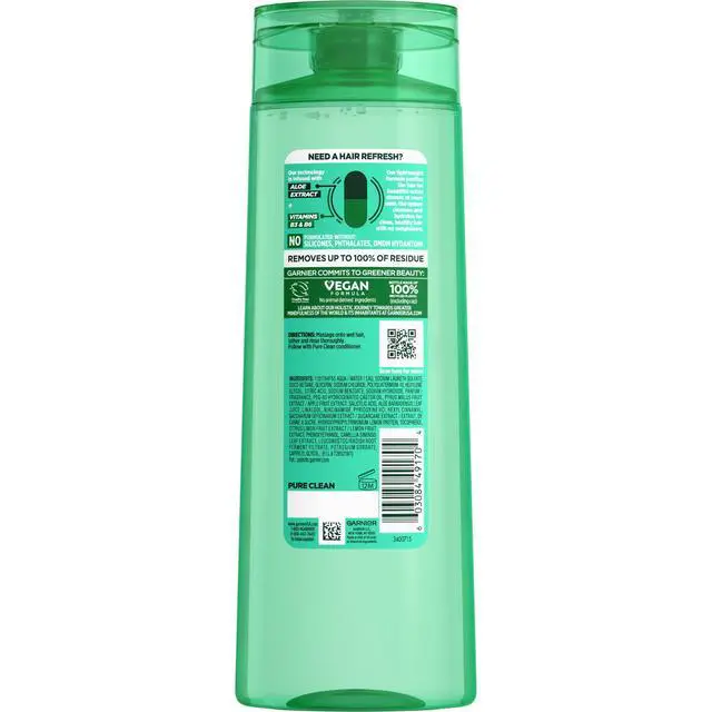 Alt view image 5 of 6 - Garnier Fructis Pure Clean Purifying Shampoo with Vitamins B3 & B6, All Hair Types, 12.5 fl oz