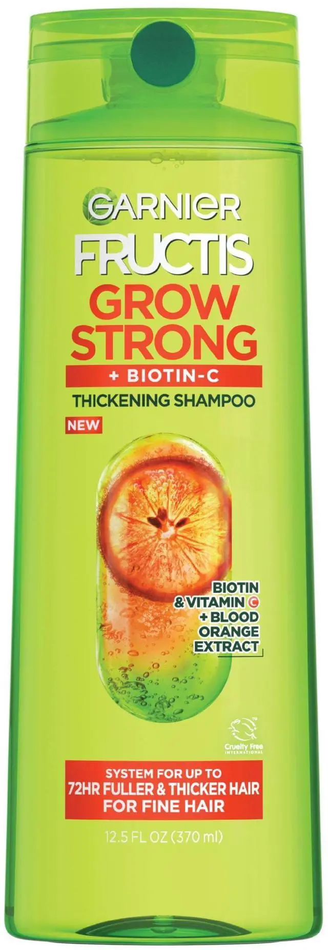 Main image of Garnier Fructis Grow Strong Thickening Shampoo with Biotin, All Hair Types, 12.5 fl oz