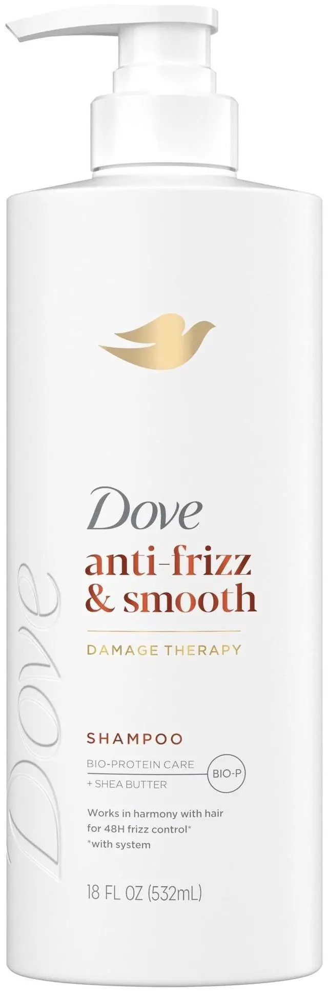 Main image of Dove Shampoo for Frizz-Prone Hair Anti Frizz & Smooth with Bio-Protein Care Technology and Shea Butter, 18 Fl Oz
