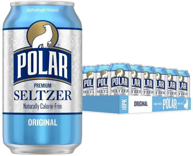 Main image of Polar Seltzer Water Original, 12 fl oz cans, 18 pack