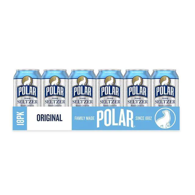 Alt view image 5 of 5 - Polar Seltzer Water Original, 12 fl oz cans, 18 pack