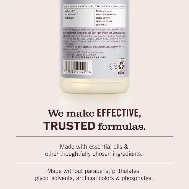Alt view image 4 of 6 - MRS. MEYER'S CLEAN DAY All-Purpose Cleaner Spray, Lavender, 16 fl. oz