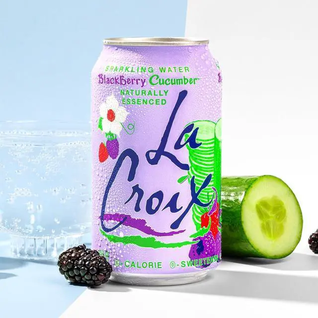 Alt view image 4 of 6 - La Croix Sparkling Water, Blackberry Cucumber, 8-Pack Zero Sugar, Zero Calories, Zero Sodium