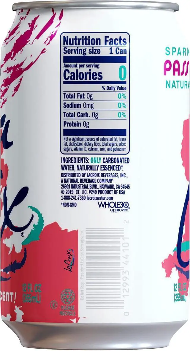 Alt view image 4 of 6 - La Croix Sparkling Water, Passionfruit, 12 Fl Oz (pack of 8)