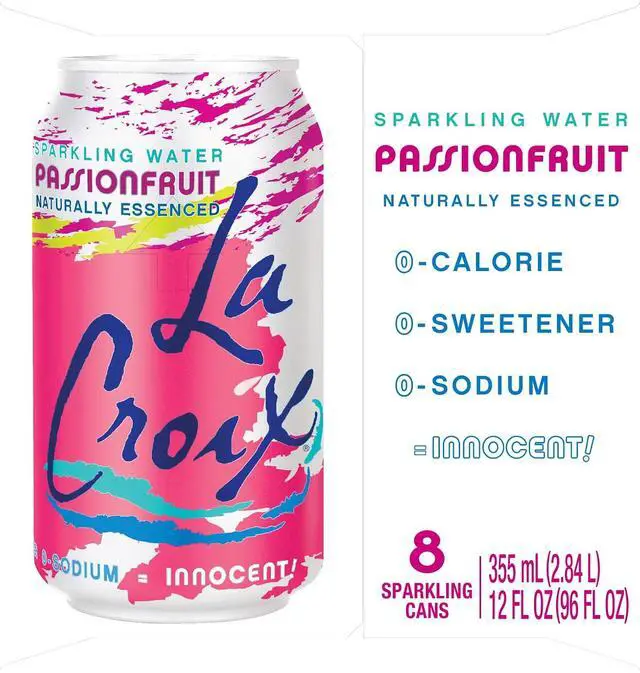 Alt view image 3 of 6 - La Croix Sparkling Water, Passionfruit, 12 Fl Oz (pack of 8)