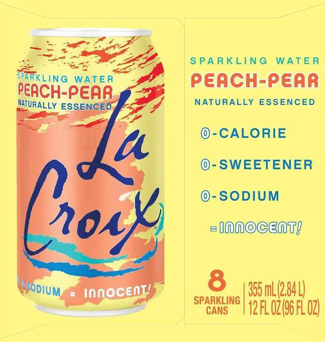 Alt view image 7 of 7 - La Croix, Water Sparkling Peach Pear, 8 Pack, 12 Fl Oz