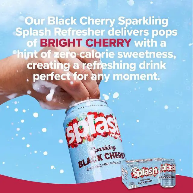 Alt view image 4 of 7 - SPLASH REFRESHER Flavored Sparkling Water in Cans - 12 Fl Oz, 8 Pack