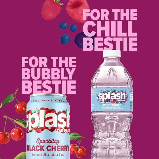 Alt view image 5 of 5 - SPLASH REFRESHER Flavored Water Bottles, Wild Berry Flavor - 6 Pack