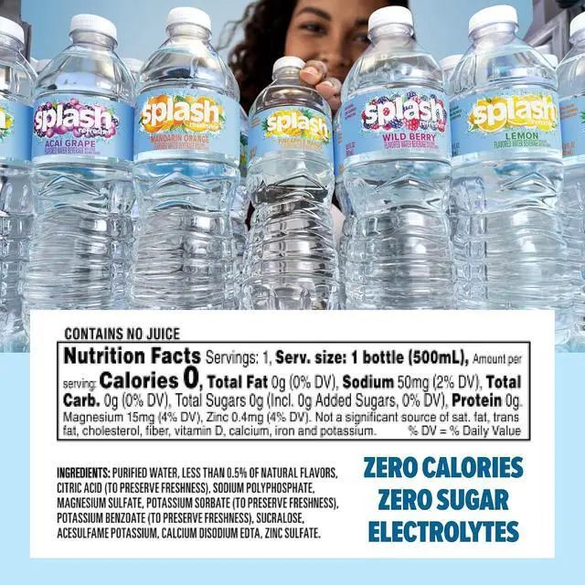 Alt view image 3 of 5 - SPLASH REFRESHER Flavored Water Bottles, Wild Berry Flavor - 6 Pack
