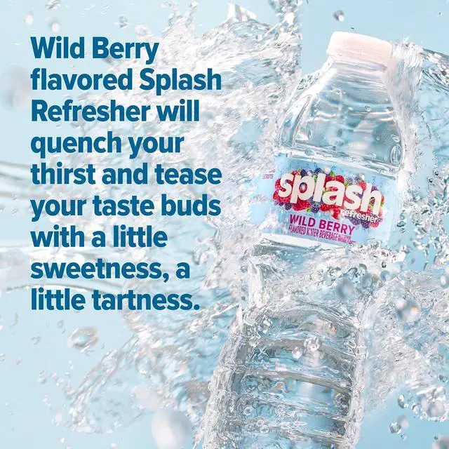 Alt view image 4 of 5 - SPLASH REFRESHER Flavored Water Bottles, Wild Berry Flavor - 6 Pack