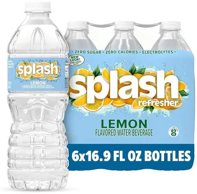 Main image of SPLASH REFRESHER Flavored Water Bottles, Lemon - 6 Pack