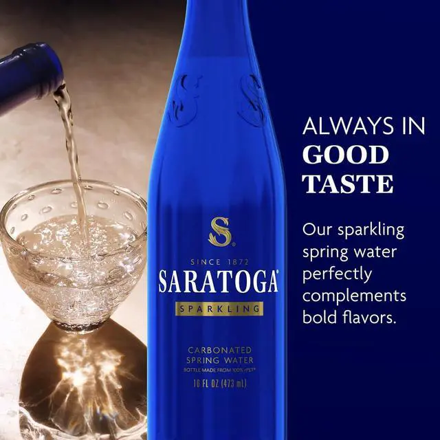 Alt view image 2 of 6 - Saratoga Sparkling Water Bottles, 6-Pack Carbonated Spring Bottled Water Recycled PET Plastic Bottles 16 Fl Oz