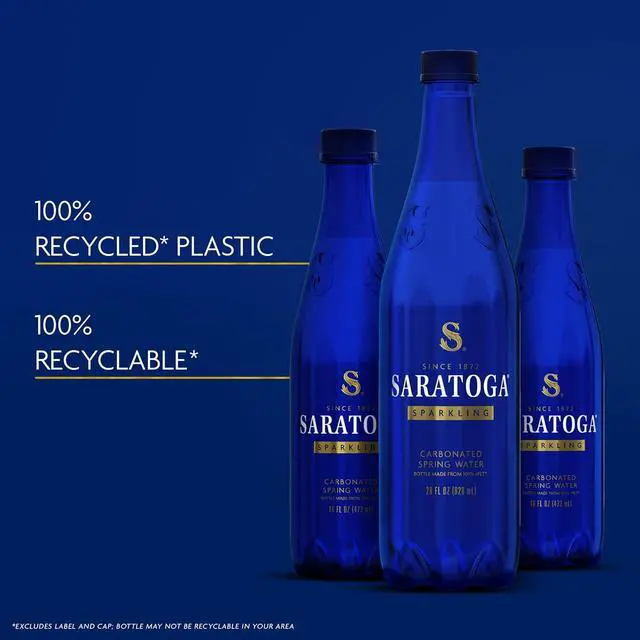 Alt view image 6 of 6 - Saratoga Sparkling Water Bottles, 6-Pack Carbonated Spring Bottled Water Recycled PET Plastic Bottles 16 Fl Oz