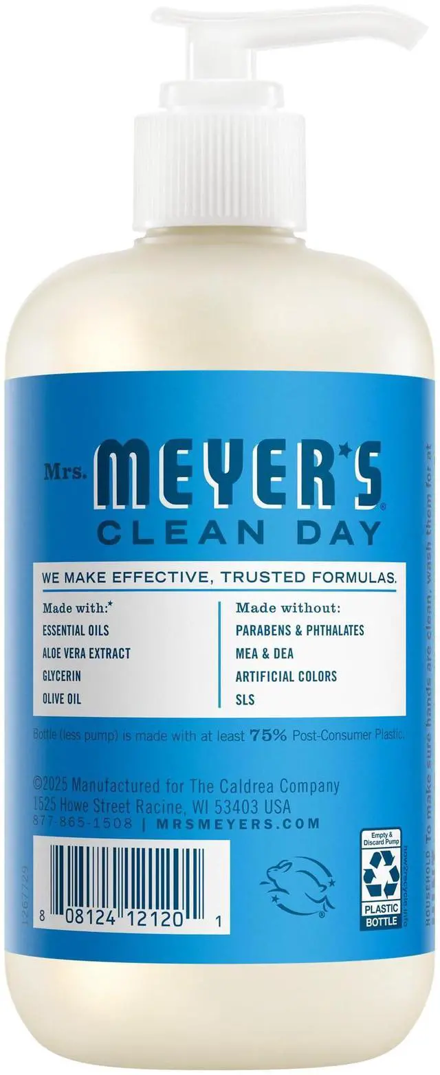 Alt view image 3 of 7 - MRS. MEYER'S CLEAN DAY Hand Soap, Blueberry Scent, 12.5 Fl Oz Bottle