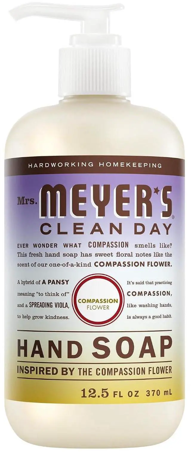 Main image of MRS. MEYER'S CLEAN DAY Hand Soap, Compassion Flower Scent, 12.5 Fl Oz Bottle
