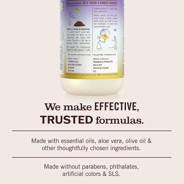 Alt view image 7 of 7 - MRS. MEYER'S CLEAN DAY Hand Soap, Compassion Flower Scent, 12.5 Fl Oz Bottle