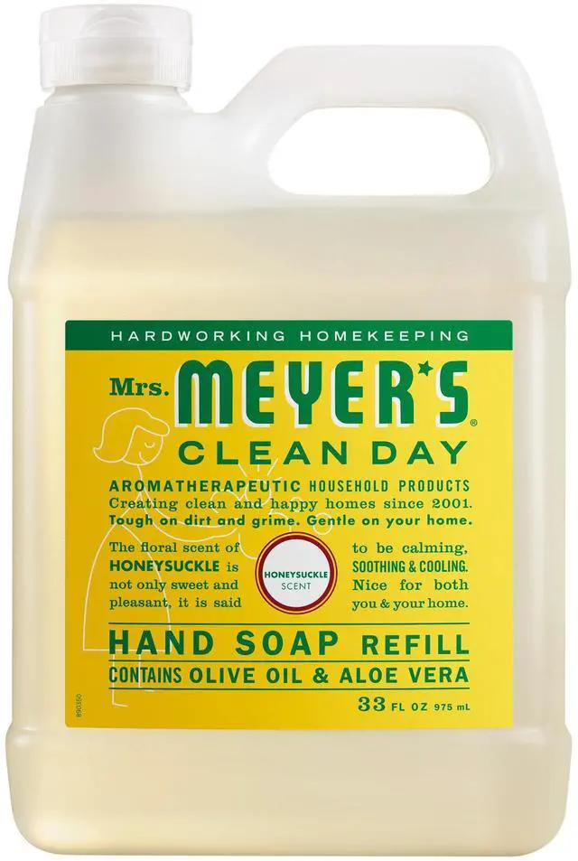 Main image of Mrs. Meyer's Clean Day Liquid Hand Soap Refill, Honeysuckle, 33 Oz