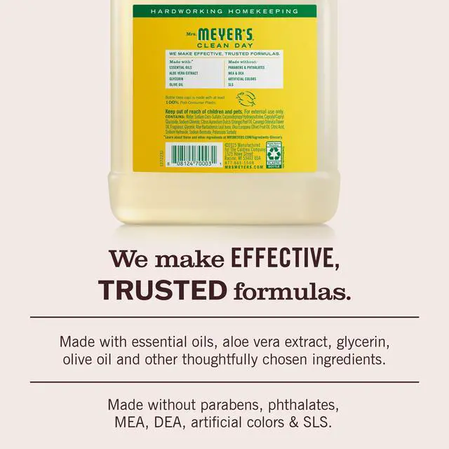 Alt view image 7 of 7 - Mrs. Meyer's Clean Day Liquid Hand Soap Refill, Honeysuckle, 33 Oz