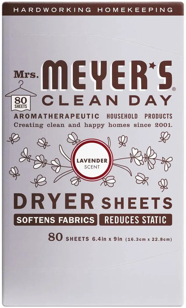 Main image of MRS. MEYER'S CLEAN DAY Dryer Sheets, Lavender, 80 ct