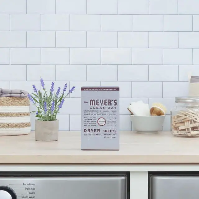 Alt view image 3 of 6 - MRS. MEYER'S CLEAN DAY Dryer Sheets, Lavender, 80 ct