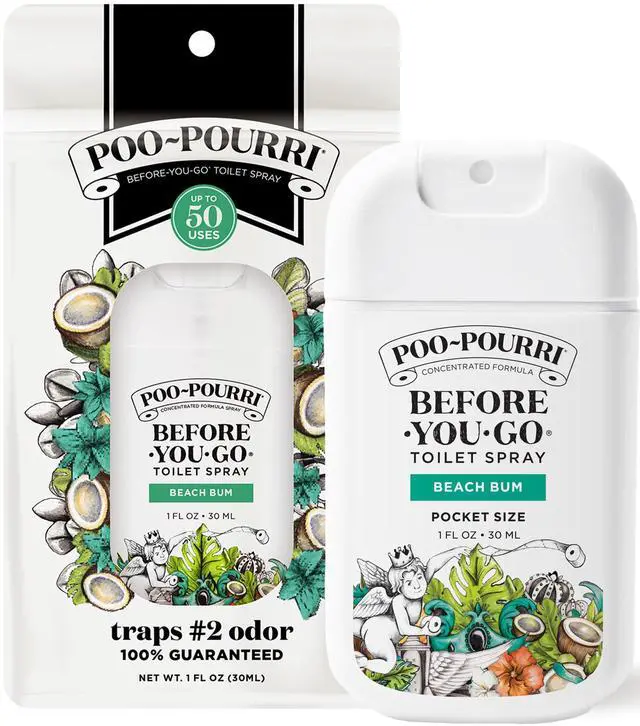 Main image of Poo-Pourri Before-You-Go Pocket Toilet Spray, Beach Bum, 1 Fl Oz