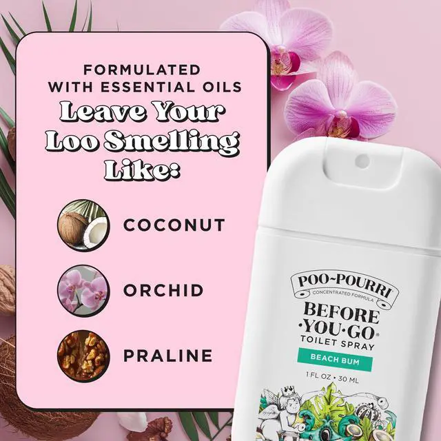 Alt view image 3 of 7 - Poo-Pourri Before-You-Go Pocket Toilet Spray, Beach Bum, 1 Fl Oz