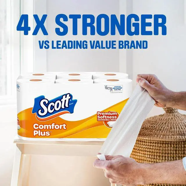 Alt view image 5 of 6 - Scott Comfort Plus Toilet Paper, 12 Triple Rolls