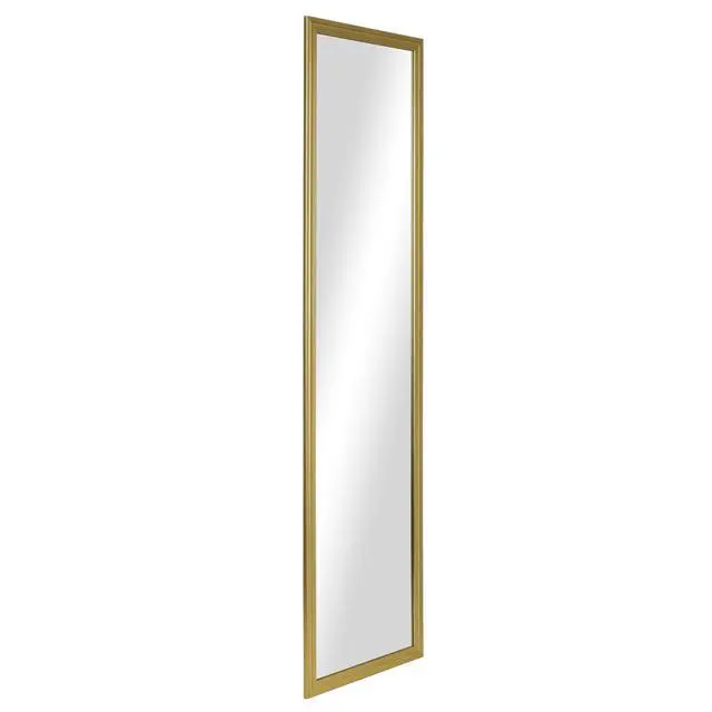 Alt view image 2 of 5 - Mainstays 13x49 Gold Rectangle Large Wall Mirror for Bathroom or Living Room