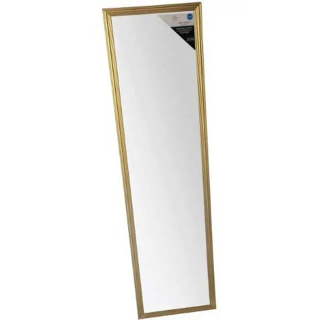 Alt view image 4 of 5 - Mainstays 13x49 Gold Rectangle Large Wall Mirror for Bathroom or Living Room