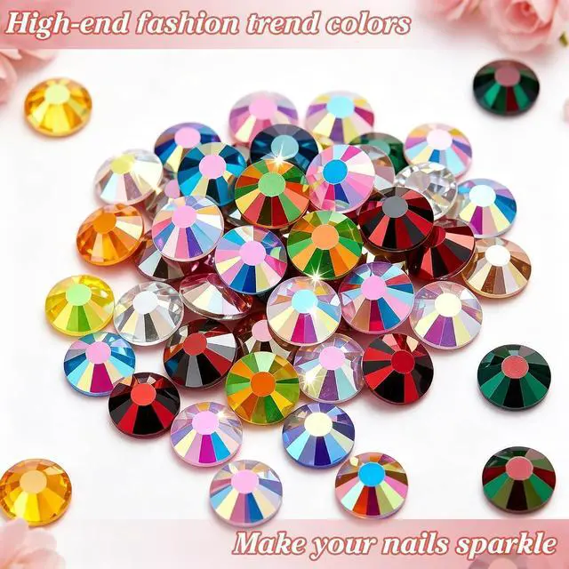Alt view image 5 of 5 - 36000Pcs Resin Rhinestones 3mm Jelly AB 28Colors for Bedazzling Glitter Kit DIY, Multicolor Crystal Diamond Pearls with 3Pcs 10ml B7000 Jewelry Glue for Bedazzled Nail Art Supplies Decoration | Glitte