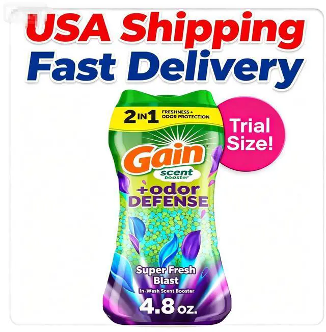 Main image of Gain Laundry Scent Beads, Odor Defense 2-in-1 In-Wash Scent Booster, Super Fresh Blast Scent, 4.8 oz