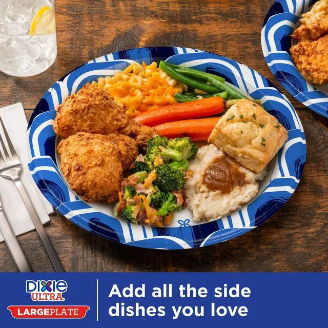 Alt view image 2 of 3 - Dixie Ultra Large Plate Disposable Paper Plates, 11.5", Multi-Color, 25 Count