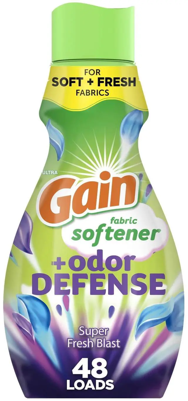 Main image of Gain Odor Defense Liquid Fabric Softener, Freshness + Odor Protection, Super Fresh Blast Scent, 35 fl oz, 48 Loads