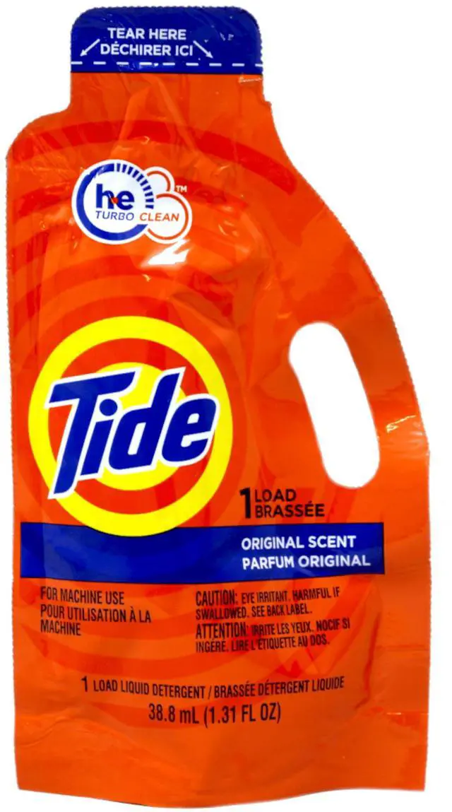 Alt view image 2 of 6 - (2 pack) Tide Ultra Concentrated Laundry Detergent and Washing Soap, Travel Size, 1.31 fl oz