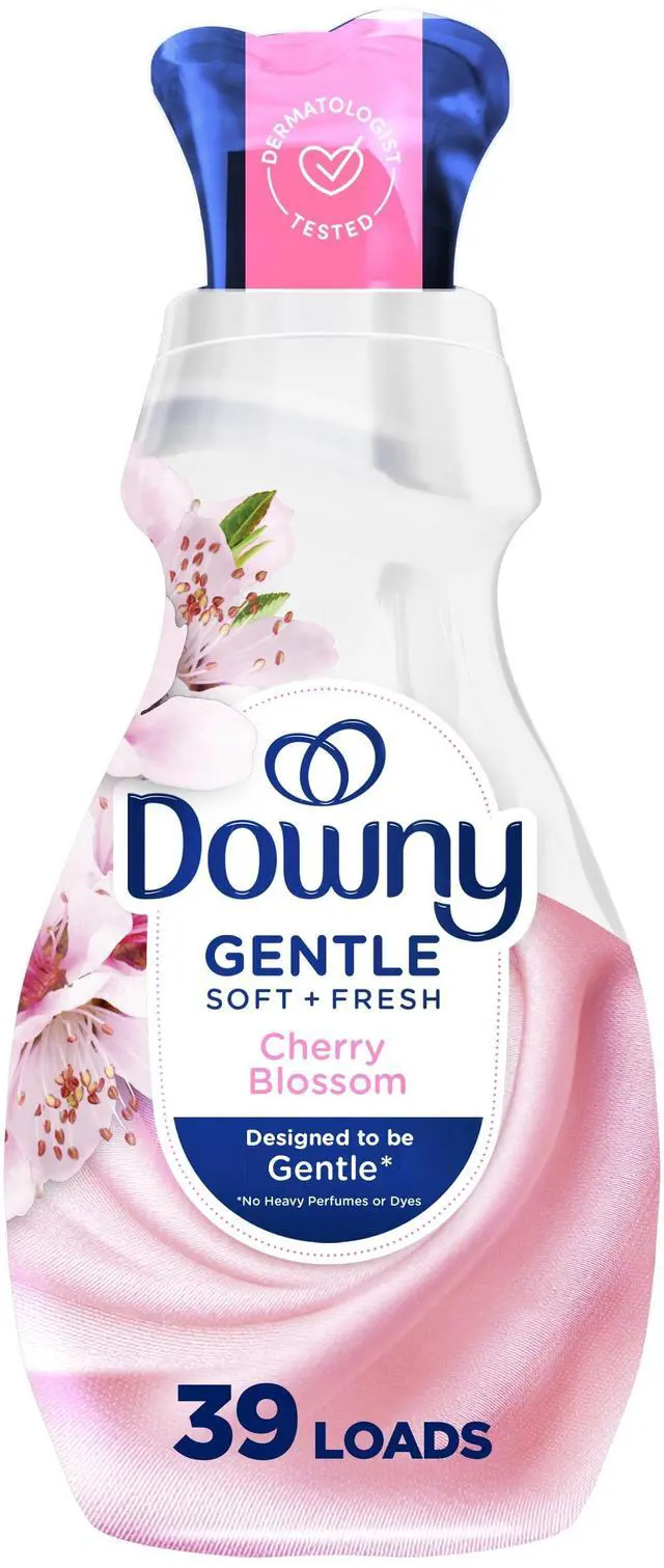 Main image of Downy Gentle Soft and Fresh Liquid Fabric Softener, Cherry Blossom Scent, 26 fl oz, 39 Loads