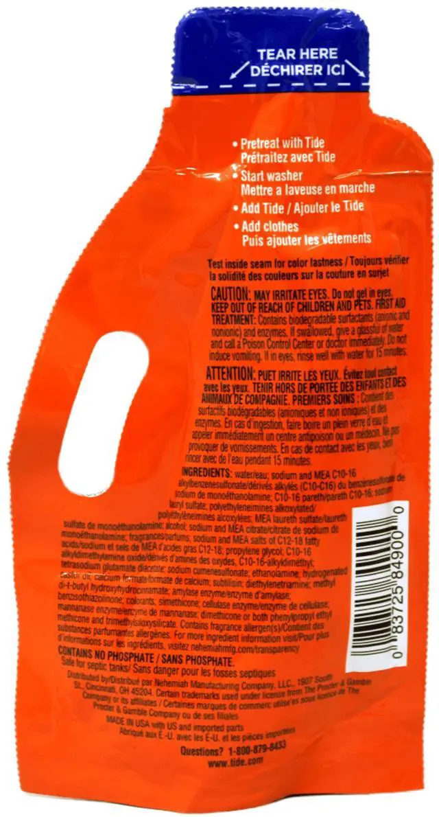 Alt view image 5 of 6 - (2 pack) Tide Ultra Concentrated Laundry Detergent and Washing Soap, Travel Size, 1.31 fl oz