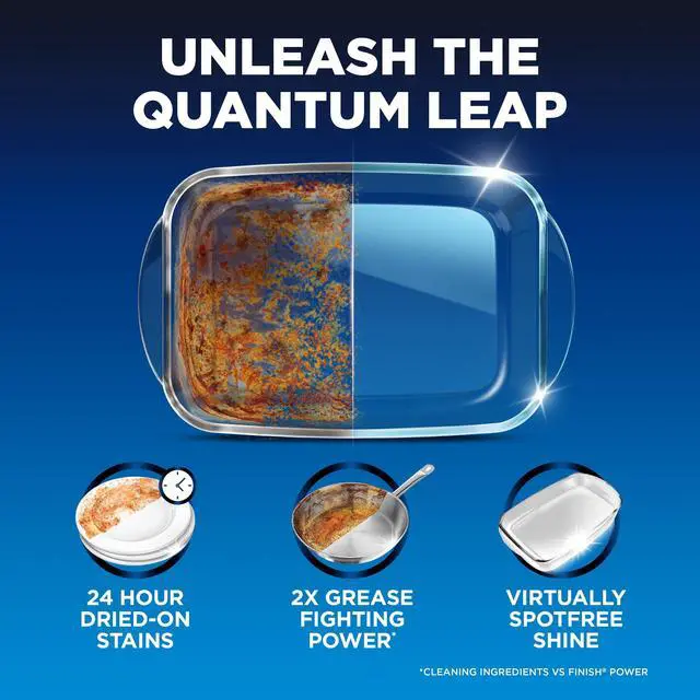 Alt view image 2 of 6 - Finish Quantum Dishwasher Pods, No Pre-Rinse Dishwasher Detergent Tabs Soap, Advanced Clean, 14 Count
