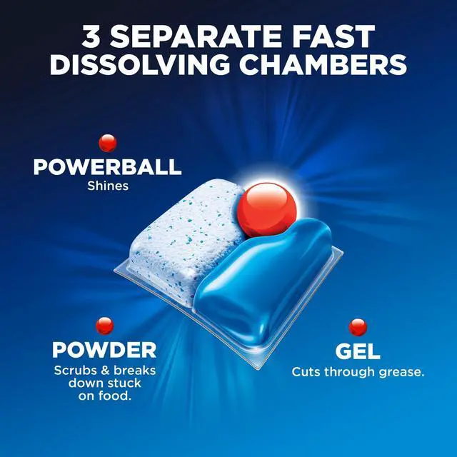 Alt view image 3 of 6 - Finish Quantum Dishwasher Pods, No Pre-Rinse Dishwasher Detergent Tabs Soap, Advanced Clean, 14 Count