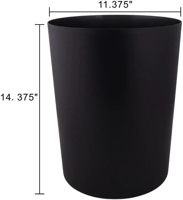 Alt view image 5 of 6 - Mainstays 5 Gallon Plastic Wastebasket, Open Top, Matte Black