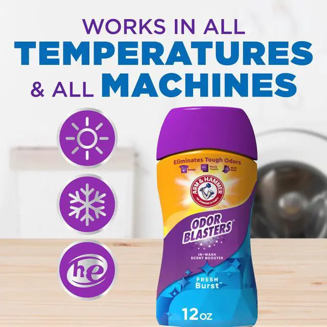 Alt view image 5 of 6 - ARM & HAMMER Odor Blasters In-Wash Scent Booster, Laundry Scent Booster Fresh Burst Scent, 12 Oz