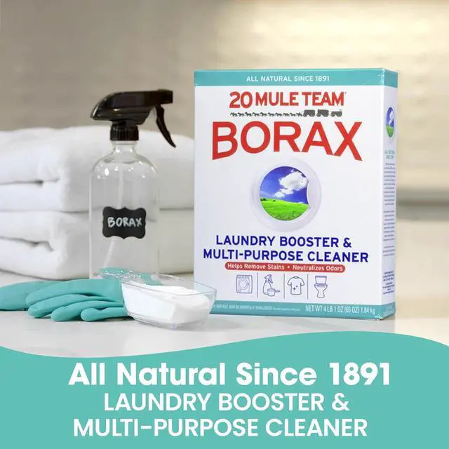 Alt view image 2 of 7 - 20 Mule Team All Natural Borax Laundry Detergent Booster & Multi-Purpose Household Cleaner, 65 Ounce