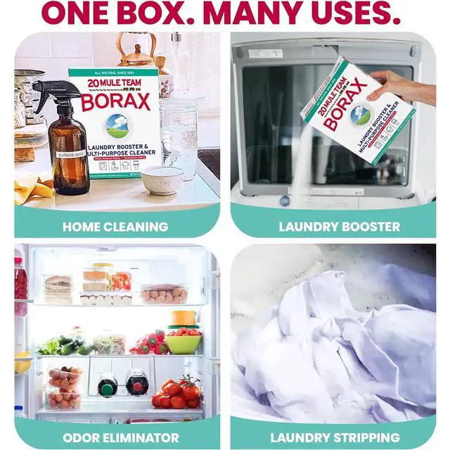Alt view image 3 of 7 - 20 Mule Team All Natural Borax Laundry Detergent Booster & Multi-Purpose Household Cleaner, 65 Ounce