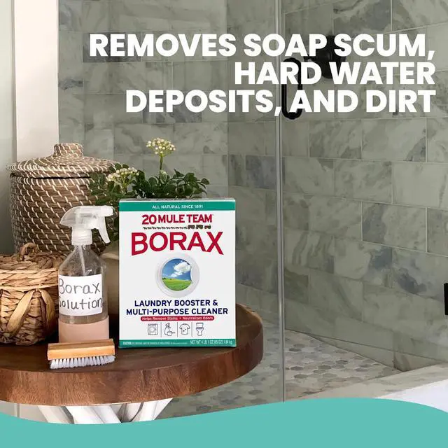 Alt view image 6 of 7 - 20 Mule Team All Natural Borax Laundry Detergent Booster & Multi-Purpose Household Cleaner, 65 Ounce