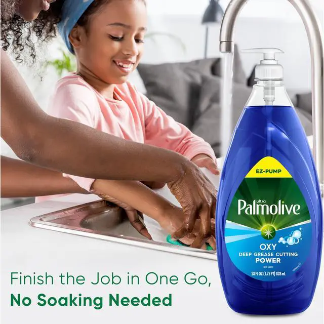 Alt view image 6 of 7 - Palmolive Ultra Oxy Liquid Dish Soap, Deep Grease Cutting, 28 fl oz EZ-Pump Bottle